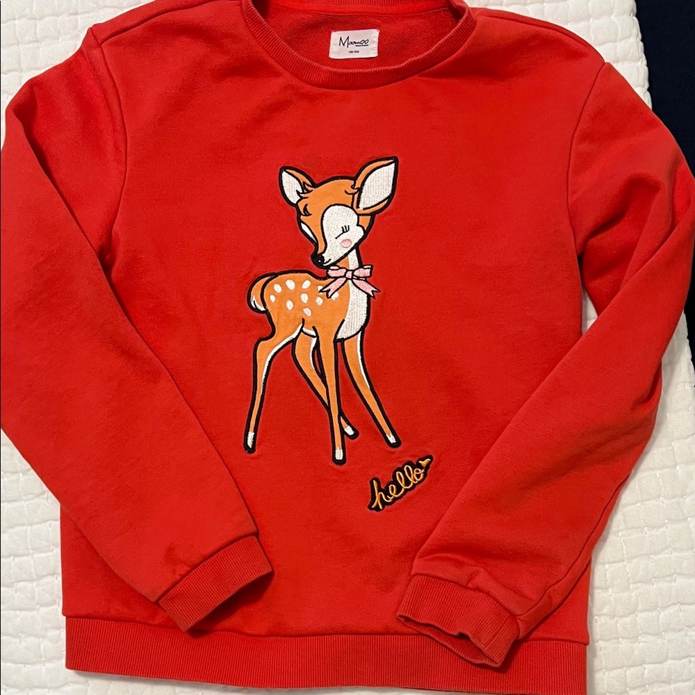 MooMoo Designs Red Deer Kids Sweatshirt
